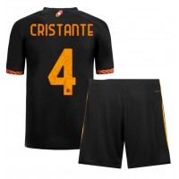 Dječji Nogometni Dres AS Roma Bryan Cristante #4 Rezervni 2023-24 Kratak Rukav (+ Kratke hlače)